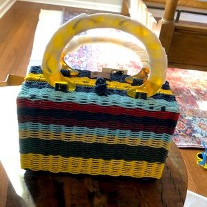 Brixton wicker handbag